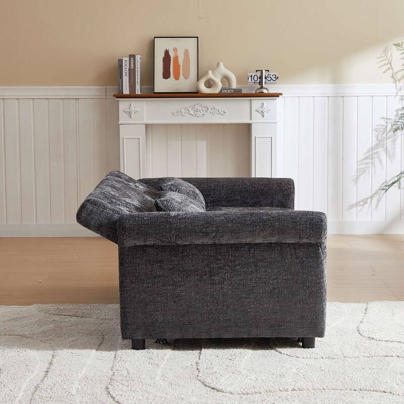 58.27 "cushioned sofa bed with adjustable backrest