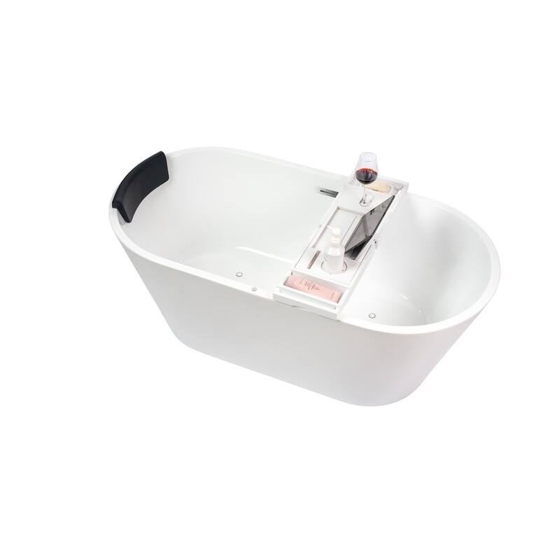 Vanity Art 59" Acrylic Freestanding Soaking Bathtub