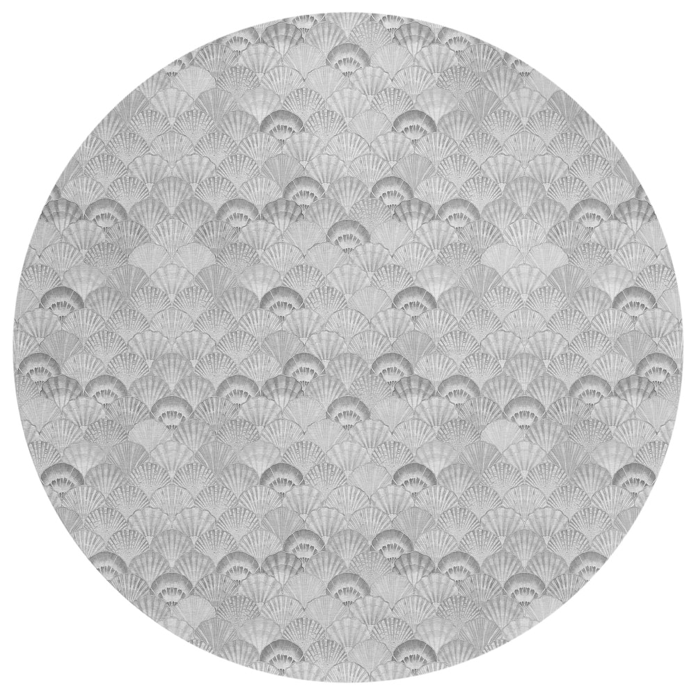 Indoor/ Outdoor Surfside Seashells Washable Rug New