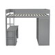 preview thumbnail 13 of 38, Merax Wood Loft Bed with Wardrobes and 2-Drawer Desk with Cabinet