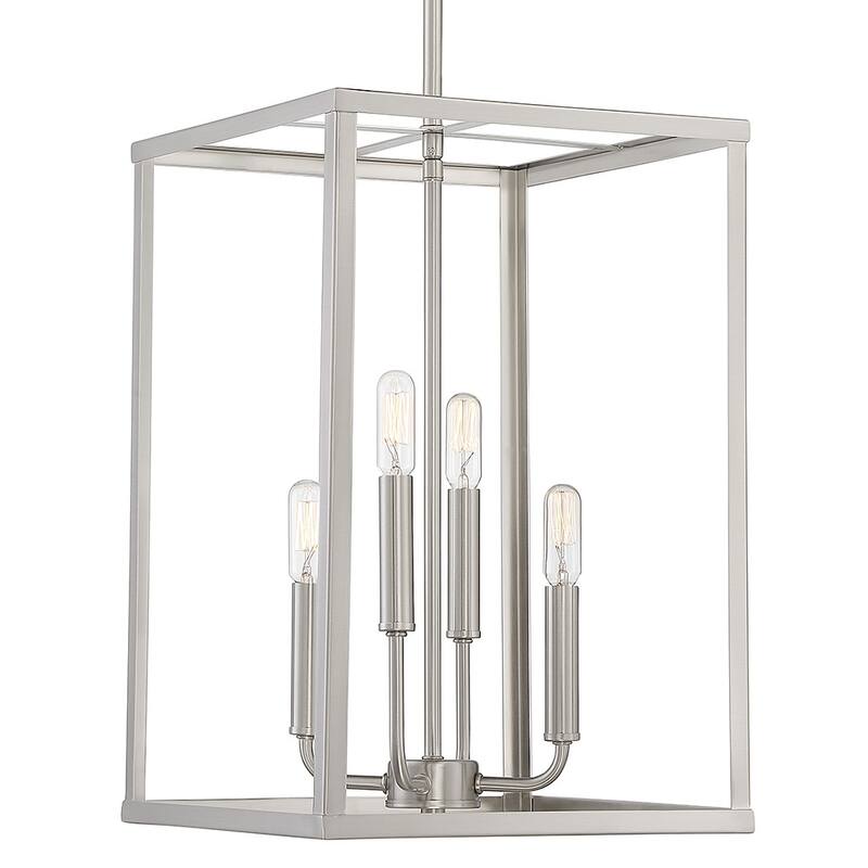 Meridian M30008 4 Light 12" Wide Pendant - Brushed Nickel