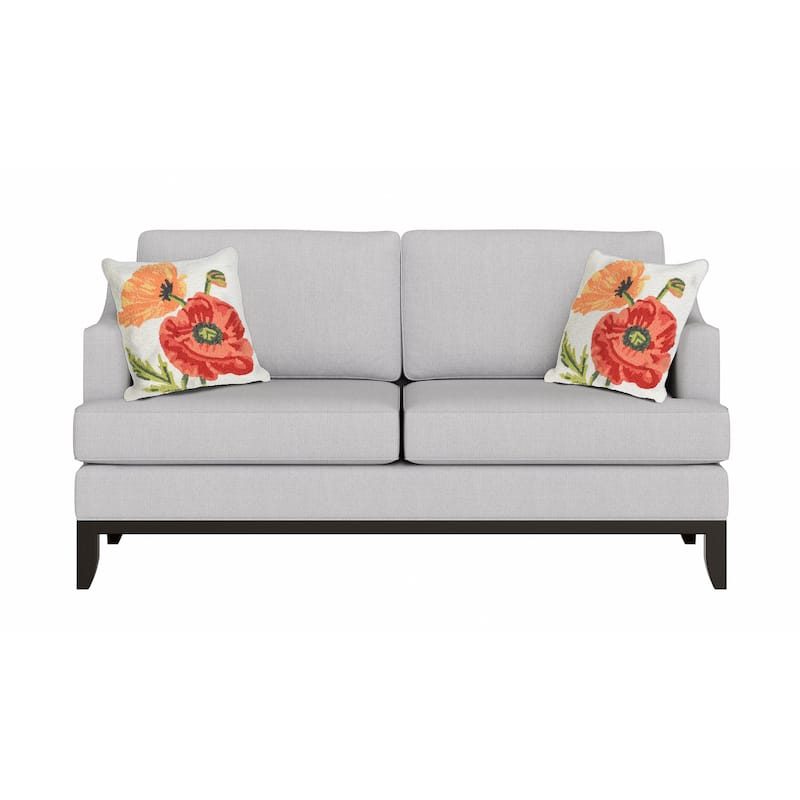 Liora Manne Frontporch Icelandic Poppies Indoor/Outdoor Pillow Neutral 18" Square