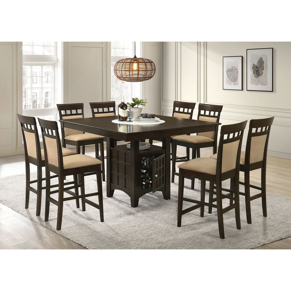 Gabriel Cappuccino Square Counter Height Dining Set