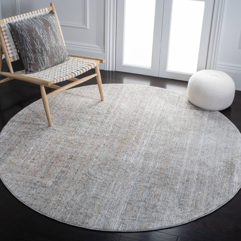 SAFAVIEH Webster Joriene Vintage Rug - 6'7" Round - Grey/Beige