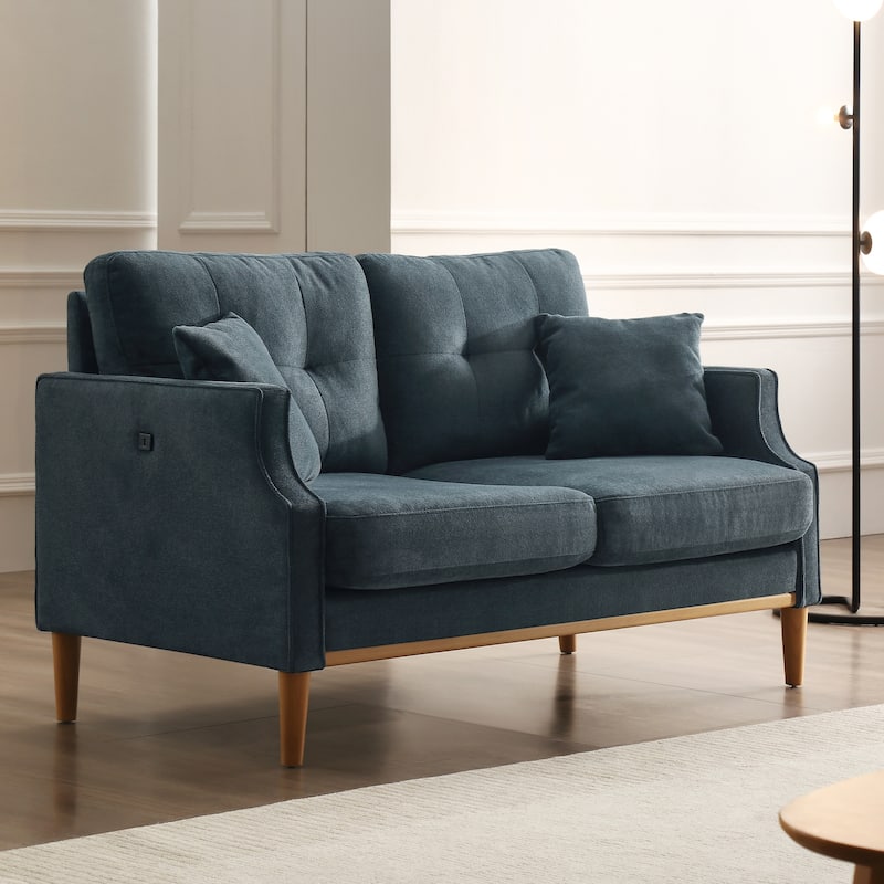 Modern Loveseat Sofa with USB Charge