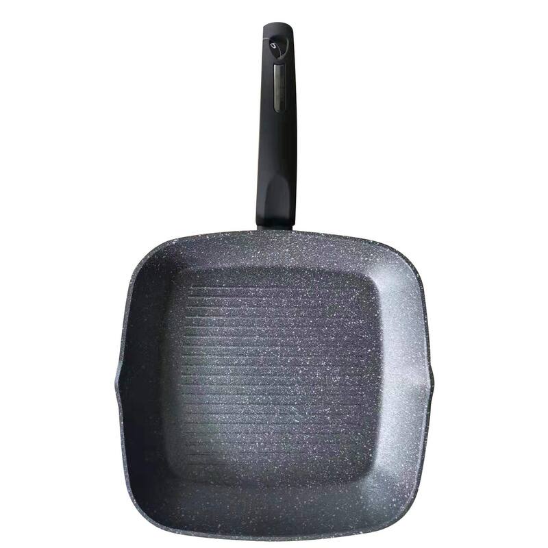 2-Layer Non-Stick Griddle Fry Pan/Frying Skillet with bottom - Black