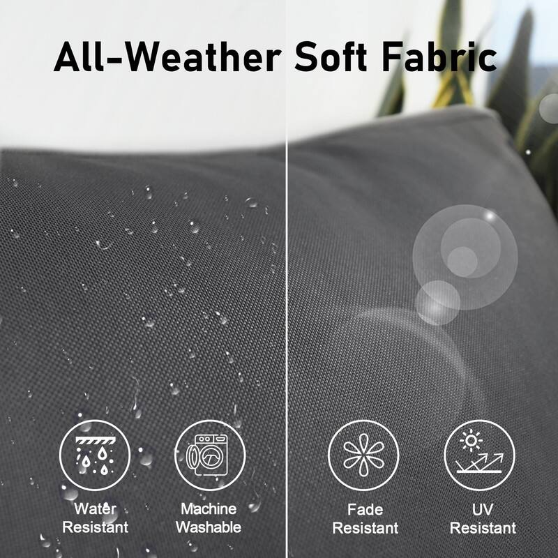 FINCATI 11 Pieces Patio Furniture Set Outdoor Sectional Sofa with Firepit Table