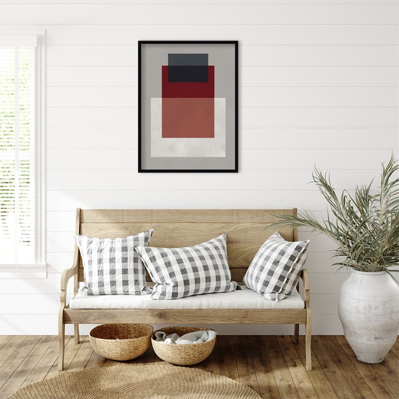 Amanti Art Framed Fabric Pinboard Overlapping geometry 8 by Vitor Costa Printed Bulletin Board