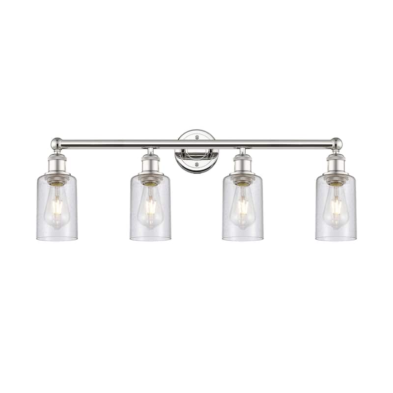 Innovations Lighting Clymer - 4 Light 31" Bath Vanity Light - Polished Nickel/Seedy