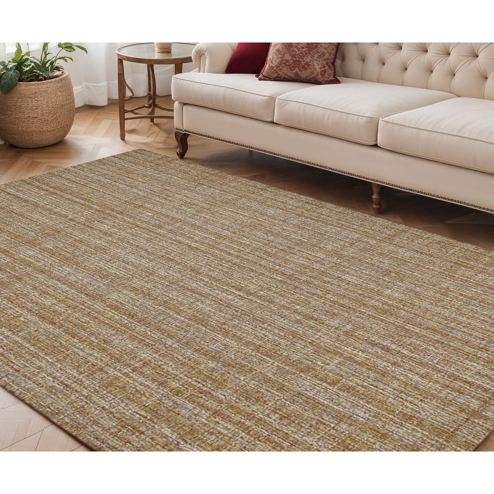 HomeRoots Boke Striped Transitional Rectangle Area Rug