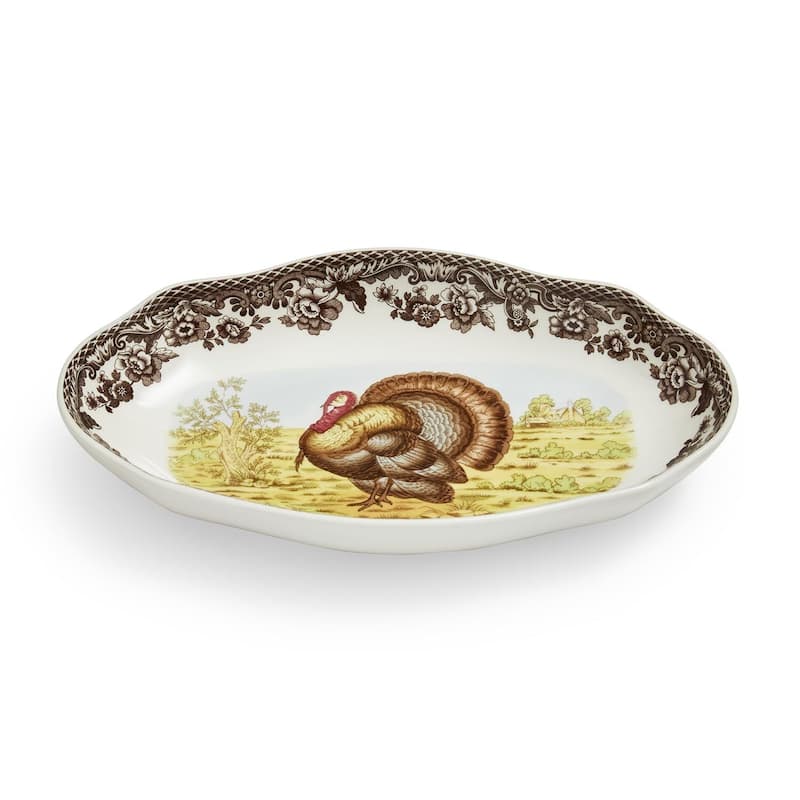Spode Woodland Pickle Side Dish - 8.5 Inch