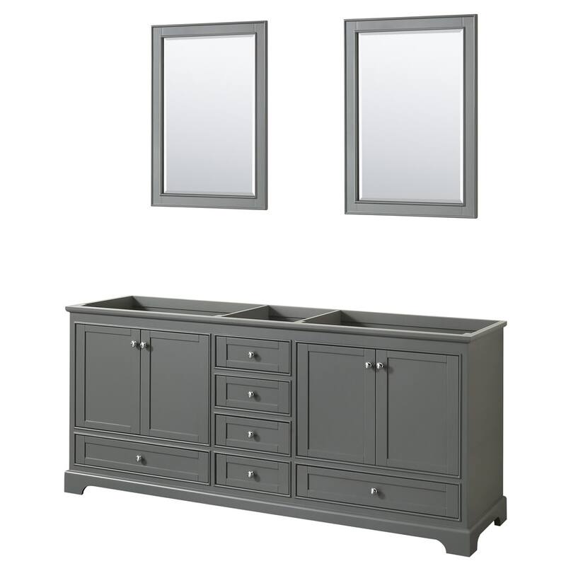 Wyndham Collection Deborah 79" Free Standing Double Wood Vanity