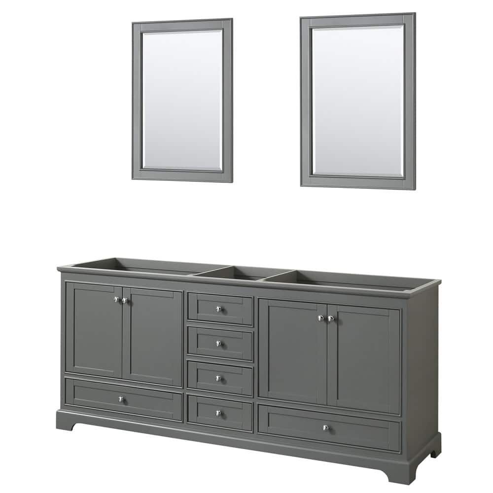 Wyndham Collection Deborah 79" Free Standing Double Wood Vanity