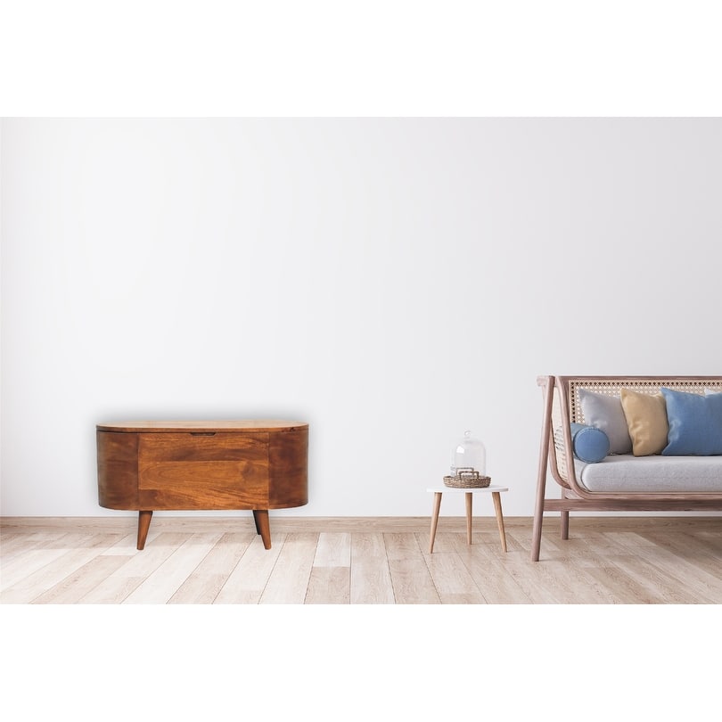 Artisan furniture Chestnut Rounded Lid up Blanket Box