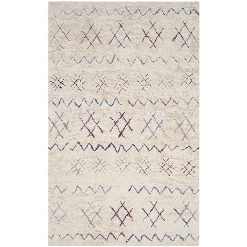 SAFAVIEH Handmade Casablanca Shag Nino Tribal Wool Rug