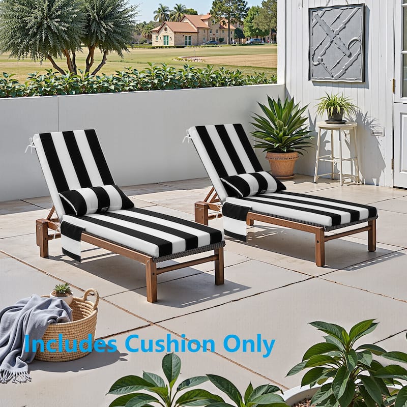 Outdoor Lounge Chair Cushions Patio Chaise Lounge Chair Seat Cushion with Pillow