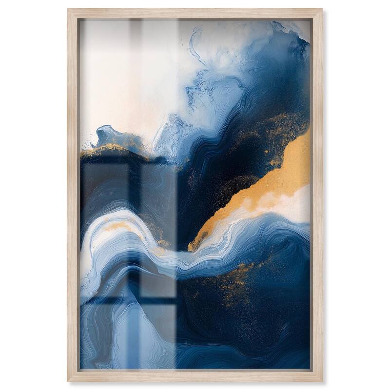Blue Deep III Shadowbox by Art Remedy - Natural - 20" x 30"