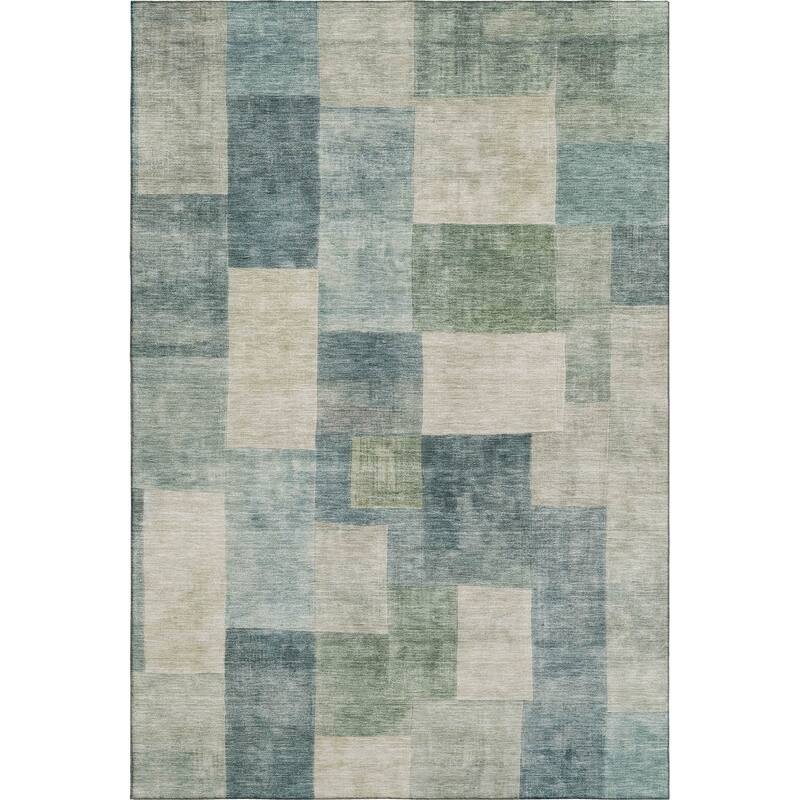 Premium Washable Super Soft Contempory Checker Mayfield Rug