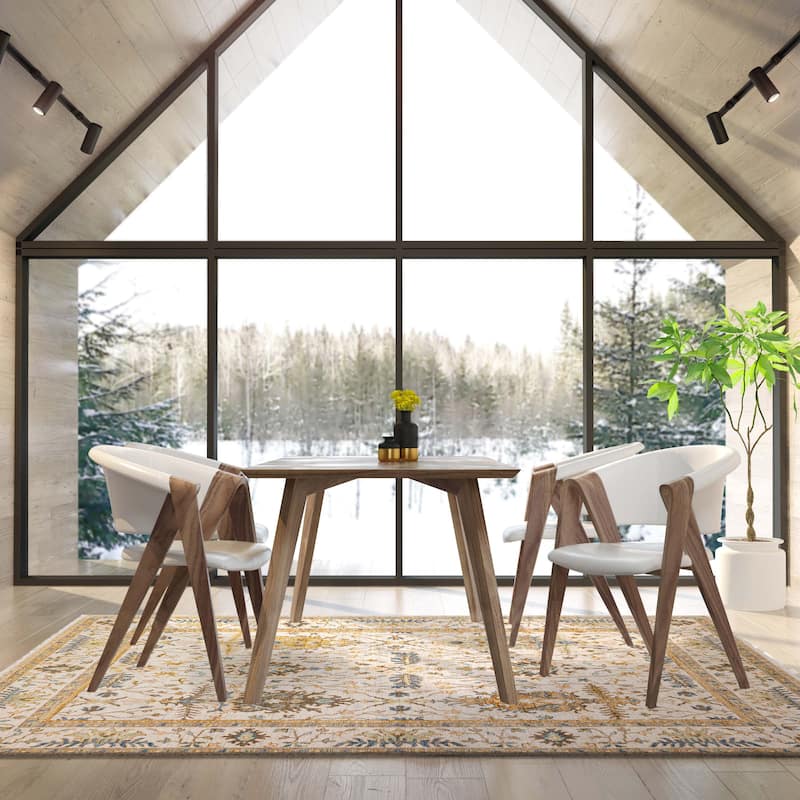 ECARPETGALLERY Hand-knotted Modern Oushak Ivory Wool Rug - 10'3 x 13'11