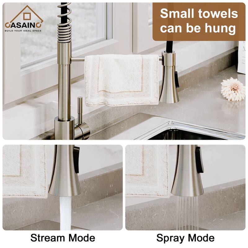 Handmade All-in-One Undermount 60/40 Double Bowl Stainless Steel Kitchen Sink with Faucet, Bottom Grids, and Basket Strainers