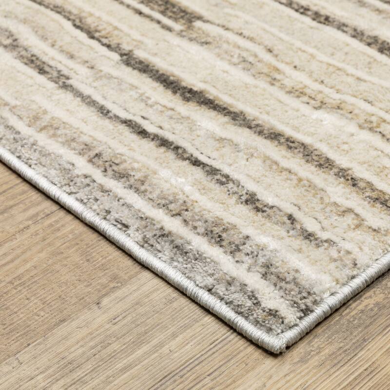Style Haven Owen Contemporary Layered Stripes Area Rug