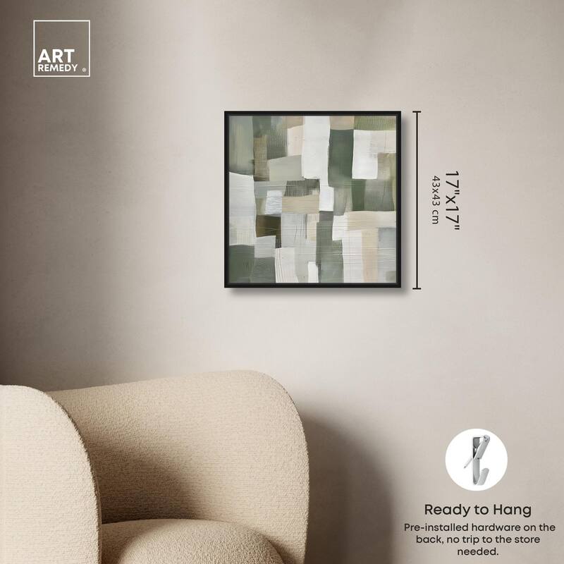 Pale Jade Green I Canvas by Art Remedy