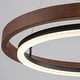 preview thumbnail 25 of 26, Modern 24" Walnut LED Wood Chandelier Ring Chandelier for Living Room Foyer