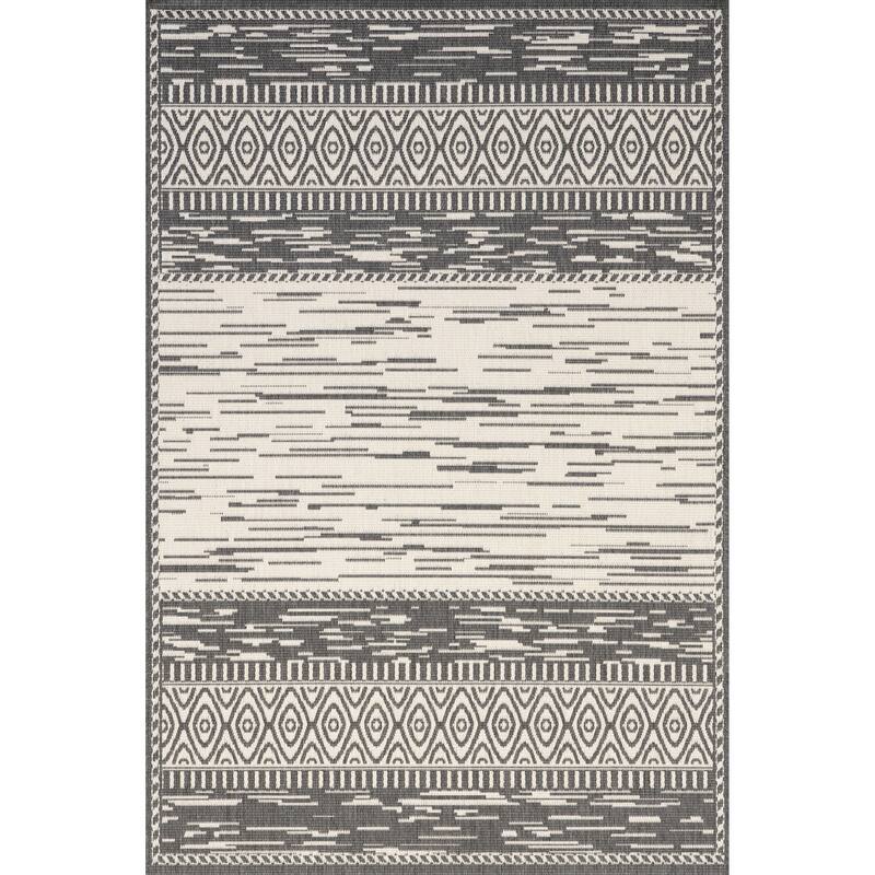 Nuloom Grey Luxurious Contemporary Tribal Style Indoor/ Outdoor Area Rug