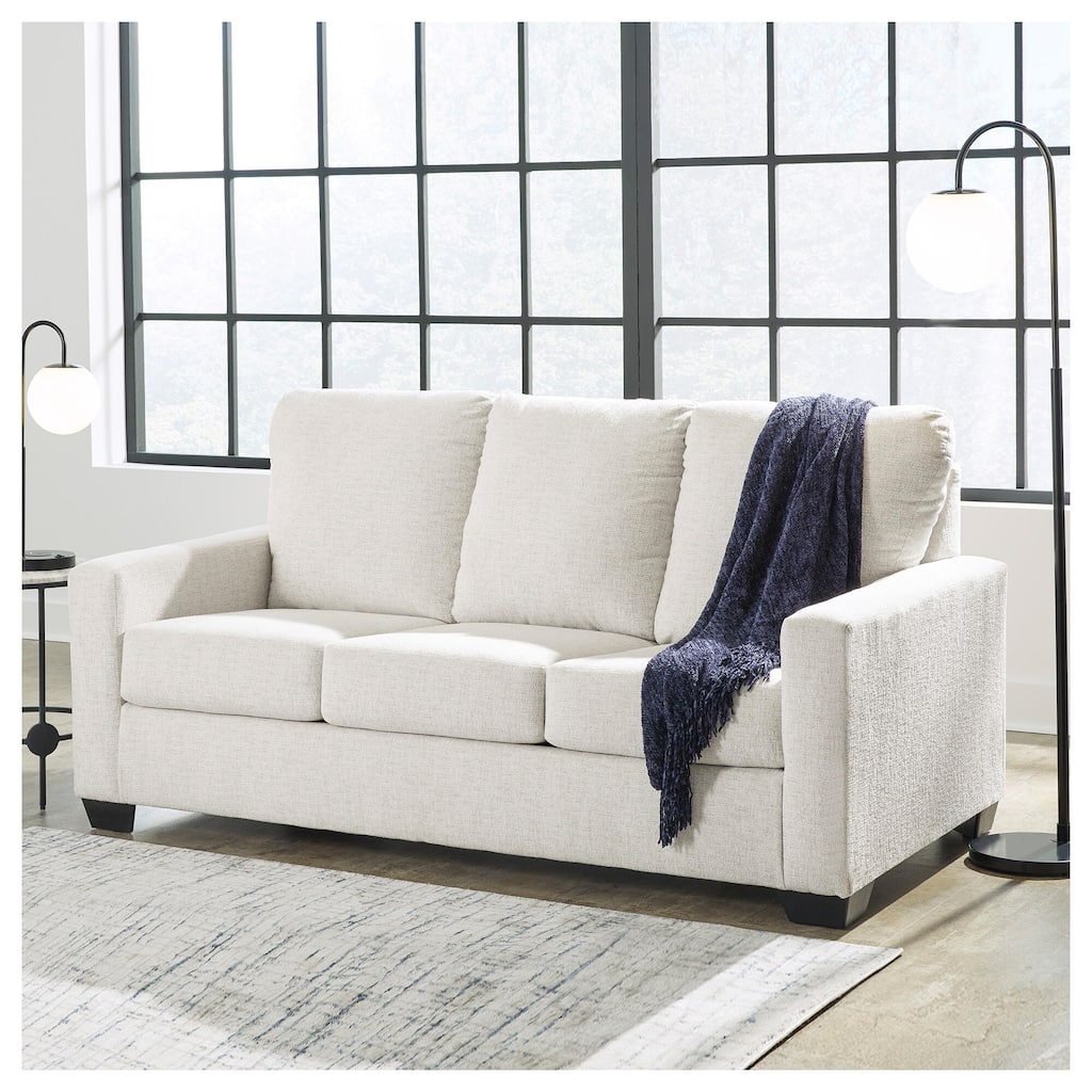 Signature Design by Ashley Rannis Snow Full Sofa Sleeper - 76"W x 40"D x 39"H
