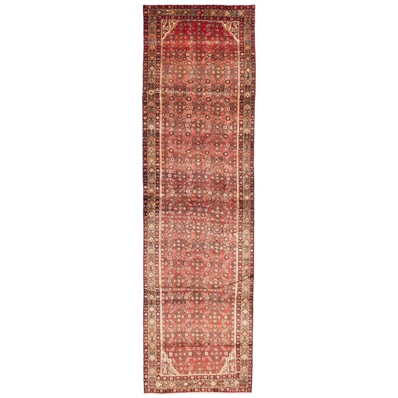 ECARPETGALLERY Hand-knotted Andelz Red Wool Rug - 4'1 x 14'9