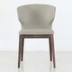 preview thumbnail 3 of 8, Cabo Mid-century Modern Faux Leather Wingback Chair with Solid Wood Base - Wood Base