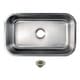 preview thumbnail 4 of 2, Loft Single Bowl Undermount Kitchen Sink with Strainer Stainless Steel/Brushed Nickel