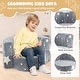 preview thumbnail 9 of 7, 2-in-1 Kids Sofa and Cushion with Luminous Star Design - 31.5" x 25" x 16"