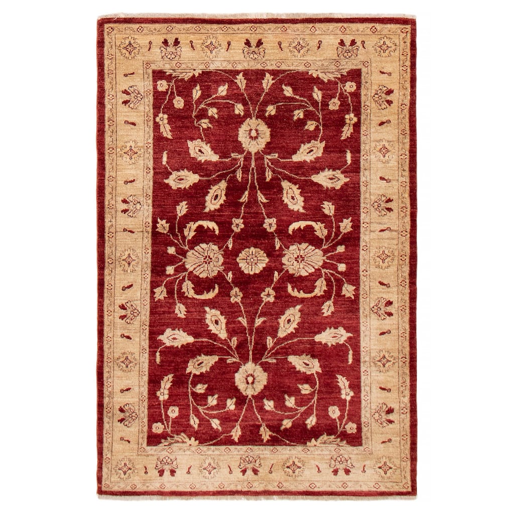 ECARPETGALLERY Hand-knotted Chobi Finest Red Wool Rug - 4'7 x 6'9