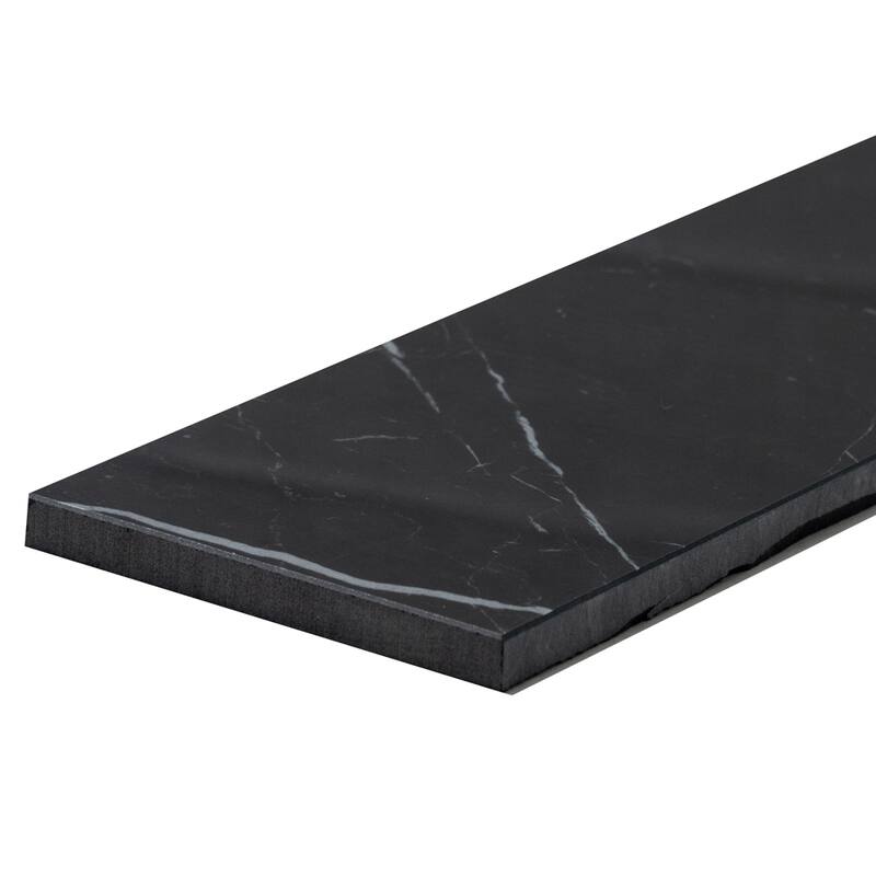 Penthouse 4x12 Polished Marble Look Porcelain Subway Tile - Floor, Wall