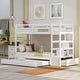 preview thumbnail 3 of 16, Twin over Twin/King Bunk Bed with Twin Size Trundle, Extendable Bunk Bed