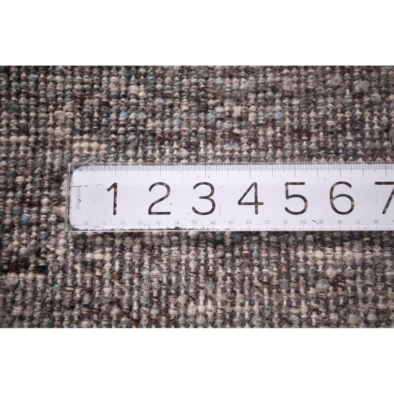 Gabbeh Modern Area Rug Hand-Knotted Wool Carpet - 9'0" X 12'3"