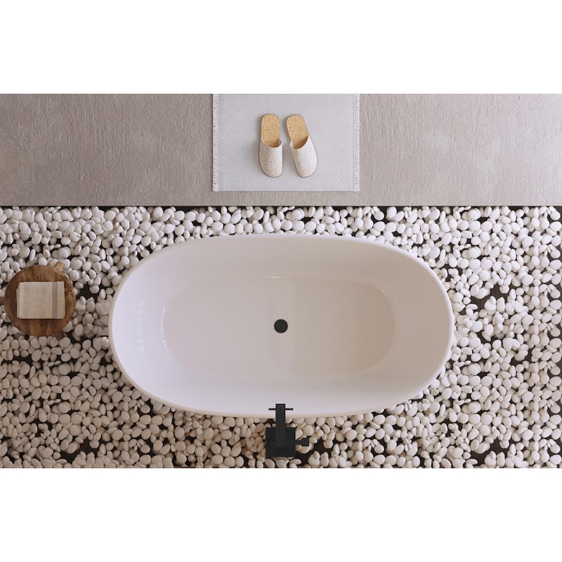 Adler Soaking Bathtub in Glossy White