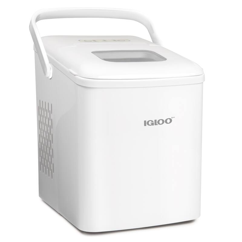 Igloo ICEB26HNWH 26-Pound Automatic Self-Cleaning Portable Countertop Ice Maker Machine With Handle, White