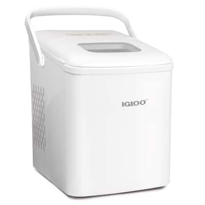 Igloo ICEB26HNWH 26-Pound Automatic Self-Cleaning Portable Countertop Ice Maker Machine With Handle, White