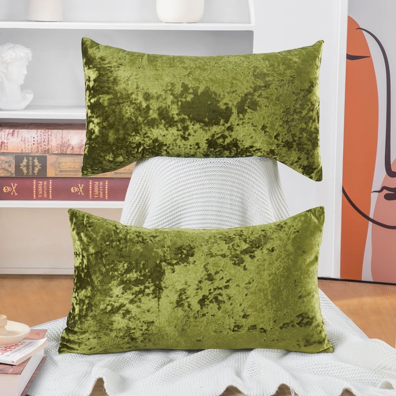 Rancho Crushed Velvet Throw Pillow Cover Set, NO INSERT