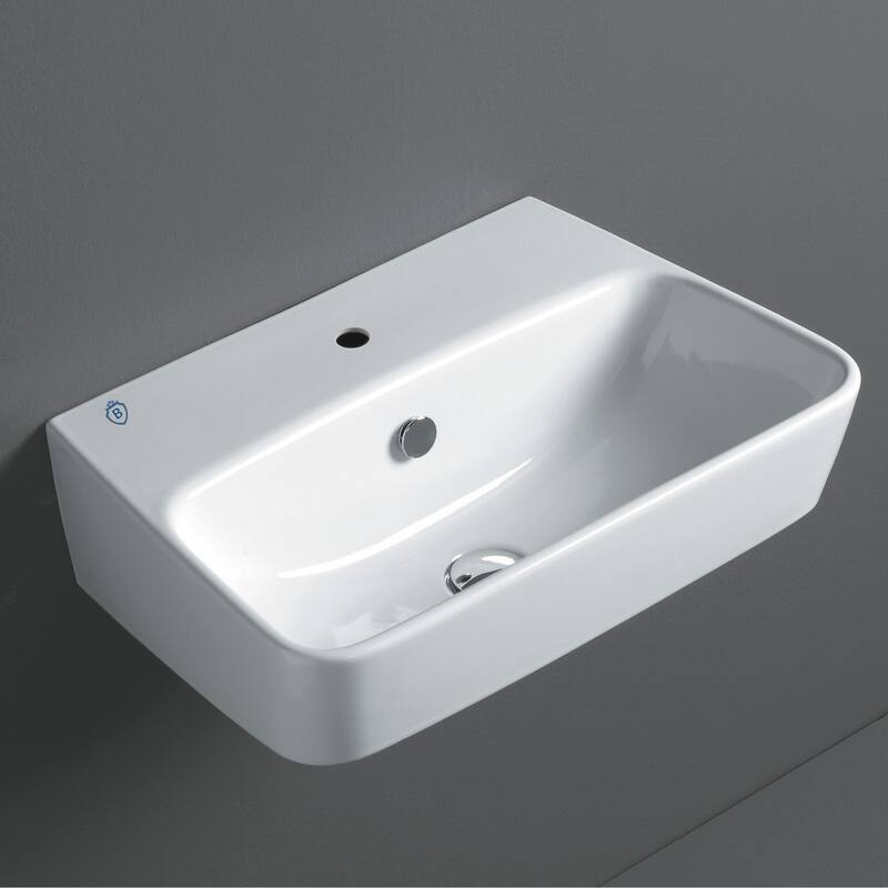 Britannia Rectangular Wall Mount Basin with Single Hole Drill