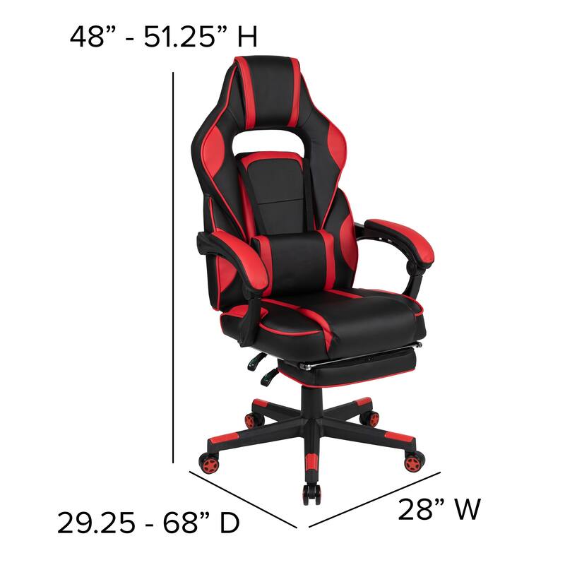Gaming Bundle-Cup/Headphone Desk & Reclining Footrest Chair