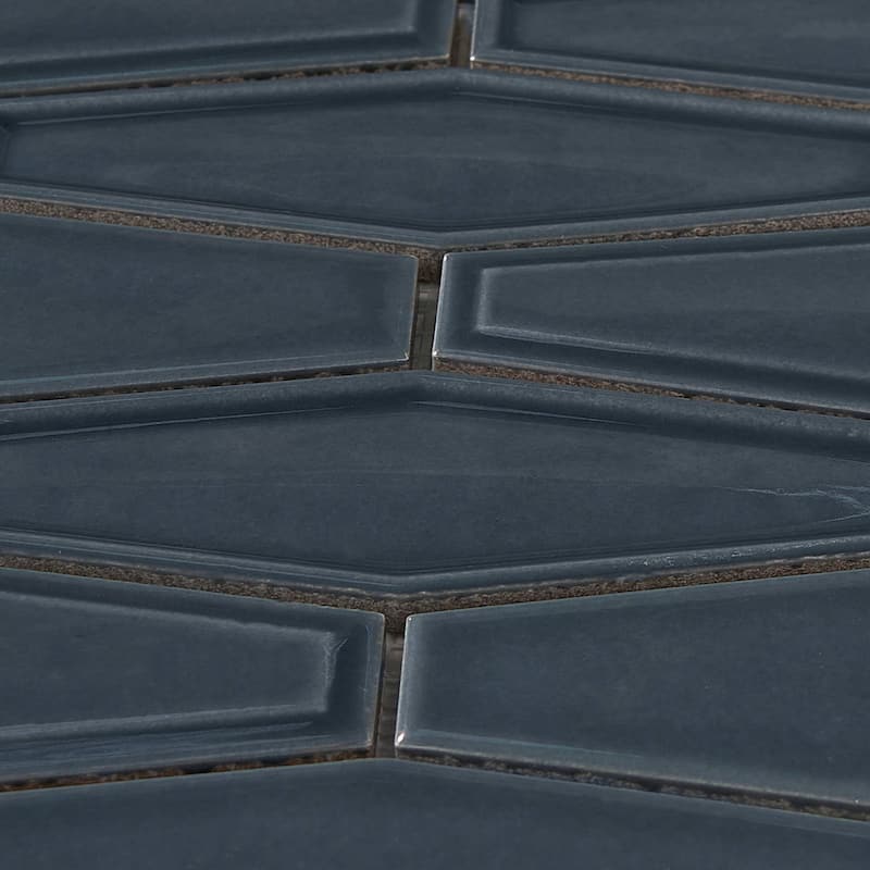 Honeycomb 1.5" x 4.9" Glossy Porcelain Mosaic Tile