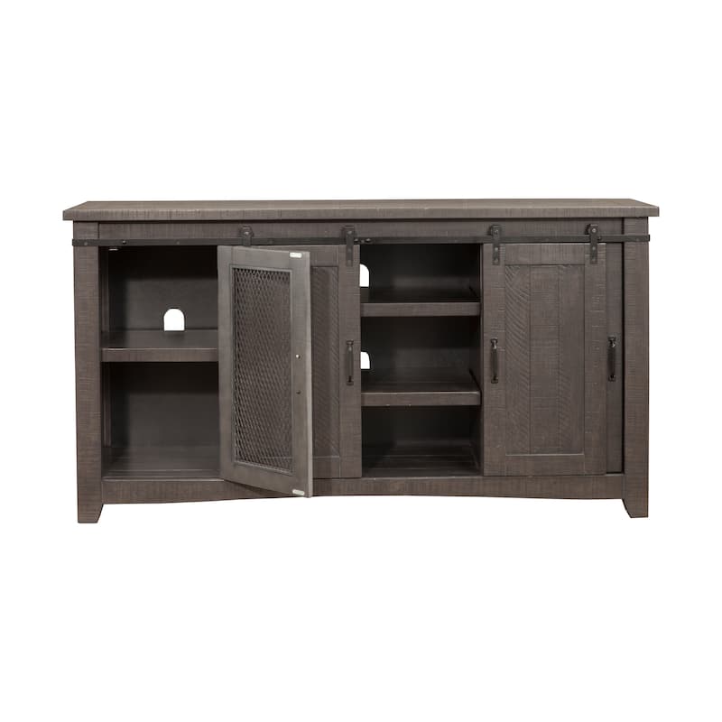 Rustic Farmhouse 65-Inch Wide Solid Wood TV Stand