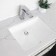preview thumbnail 1 of 10, STYLISH Porcelain Rectangular 21 inches Undermount Ceramic Bathroom Sink with Overflow White