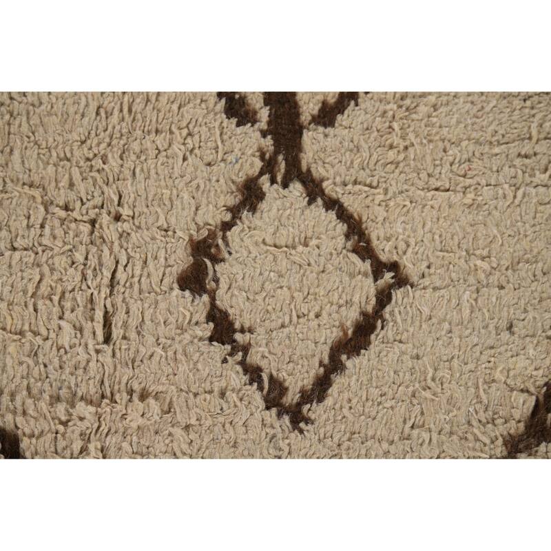 Plush Tribal Moroccan Oriental Area Rug Hand-Knotted Wool Carpet - 5'1" x 8'2"