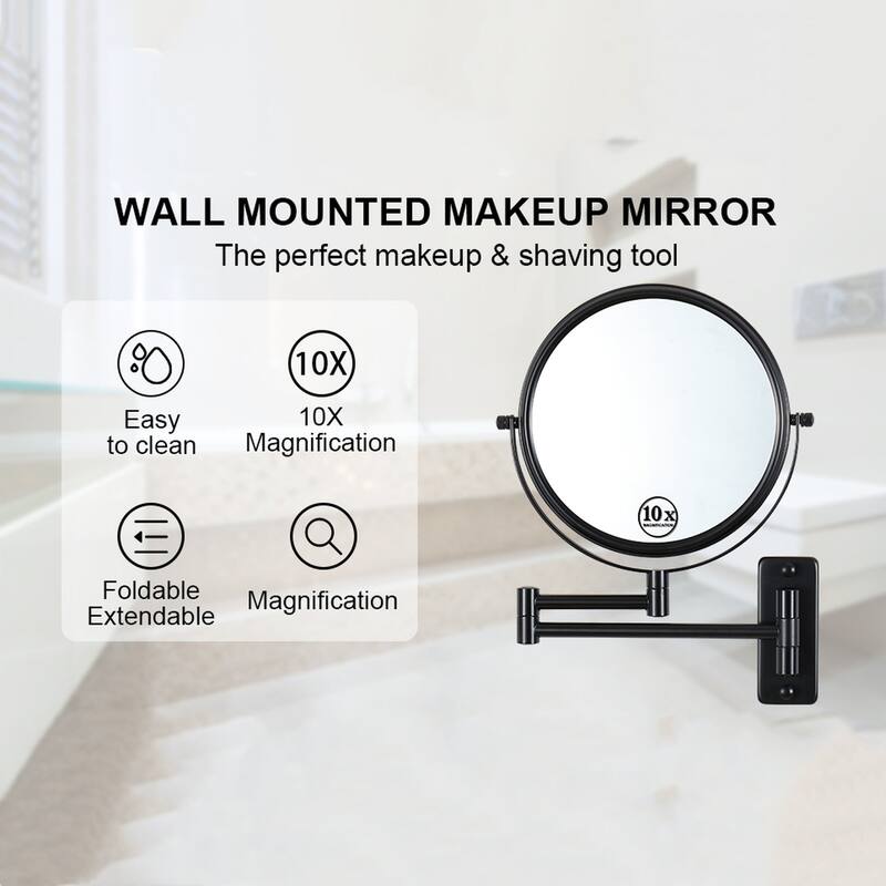 8 inch Double-Sided Anti-Fog Wall Mounted Bathroom Mirror