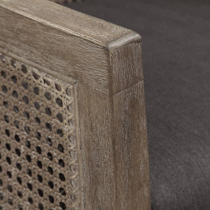 Uttermost Encore 23"W Rustic Beach Cane Counter Stool