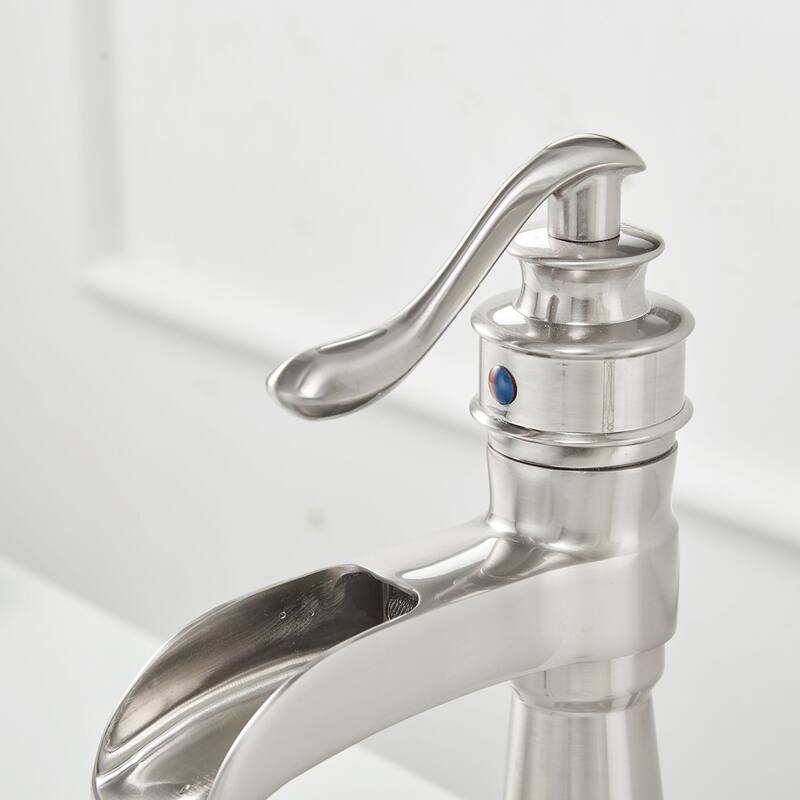 Nickel Widespread Single Handle Bathroom Sink Faucets